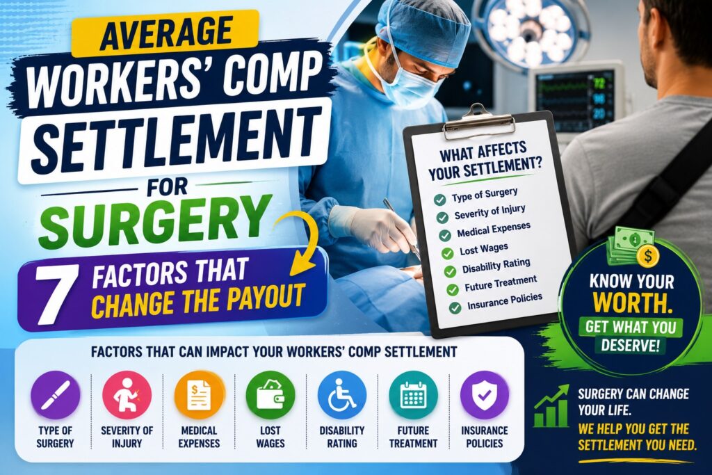 average workers' comp settlement for surgery​